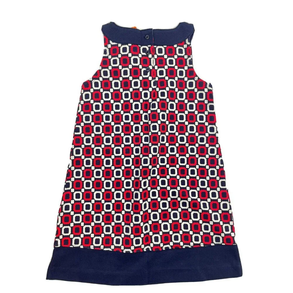 Gymboree Sleeveless Girl navy blue & Red dress size 7 New